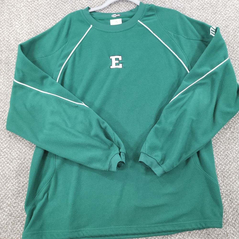 Adidas Climawarm Fleece Pullover Green Mac Eastern Michigan E Mens Medium Sporty